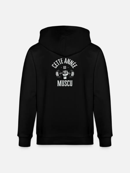 This year go muscu - Stanley/Stella CULTIVATOR Unisex Organic Hooded Jacket - black