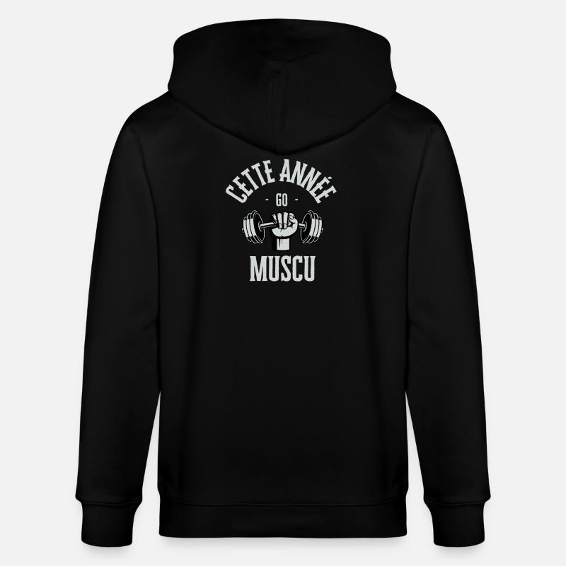 Cette année go muscu - Veste à capuche bio CULTIVATOR Stanley/Stella Unisexe - noir