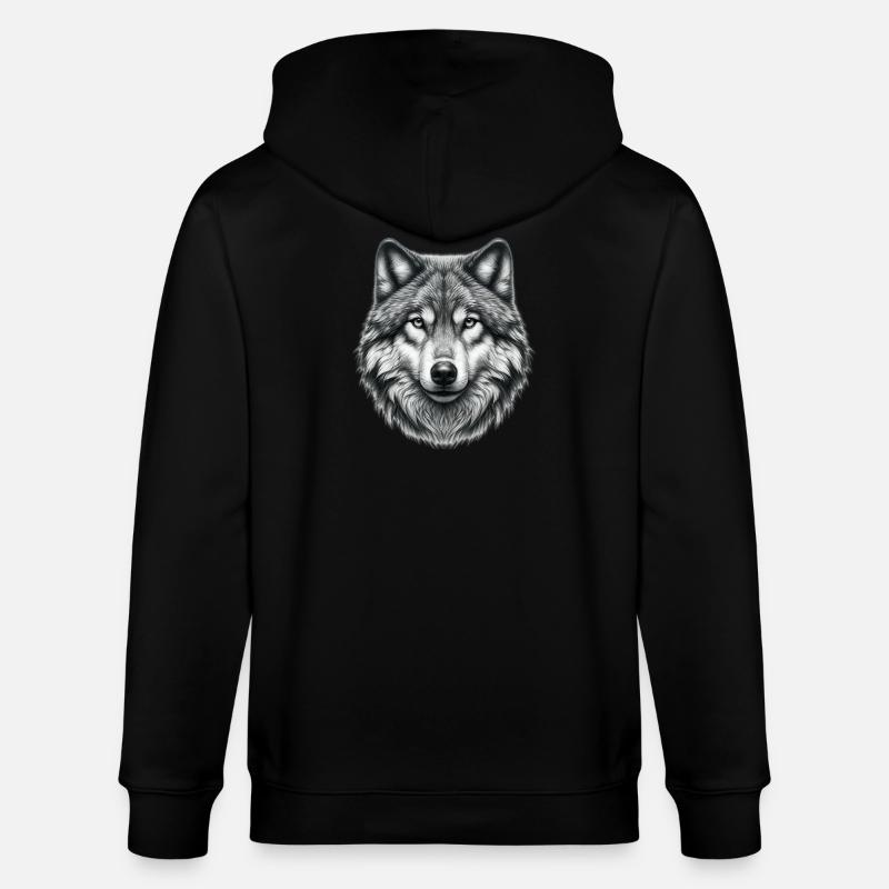 Wolf - Stanley/Stella CULTIVATOR  Unisex Organic Hooded Jacket - black