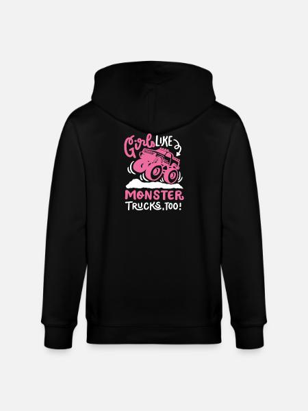 Monstertruck für Mädchen - Stanley/Stella Unisex Bio-Kapuzenjacke CULTIVATOR - Schwarz