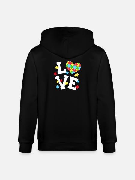Autismus Bewusstsein - Stanley/Stella Unisex Bio-Kapuzenjacke CULTIVATOR  - Schwarz