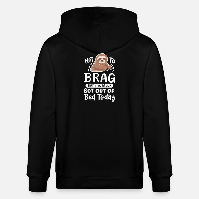 Faultier Liebhaber - Stanley/Stella Unisex Bio-Kapuzenjacke CULTIVATOR  - Schwarz