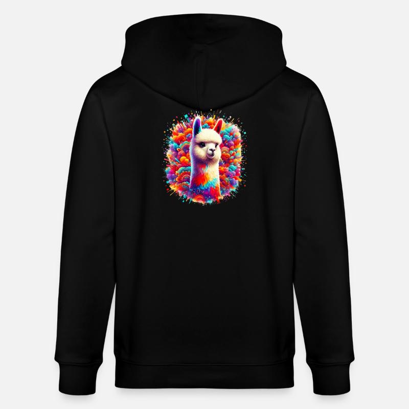 Alpaca - Stanley/Stella CULTIVATOR  Unisex Organic Hooded Jacket - black