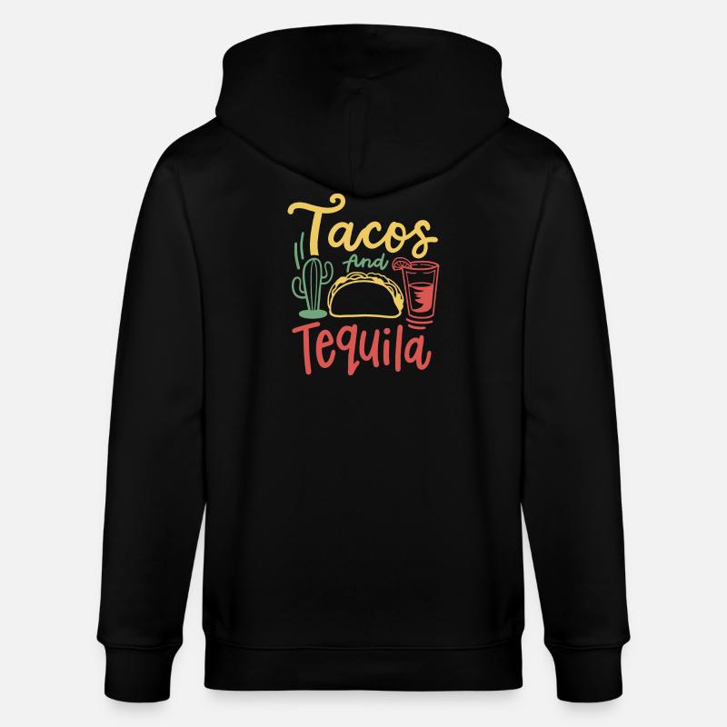 Tacos Tequila Cinco de Mayo mexikanisch - Stanley/Stella Unisex Bio-Kapuzenjacke CULTIVATOR  - Schwarz