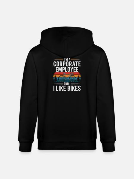 Firmenmitarbeiter, der Fahrräder mag - Stanley/Stella Unisex Bio-Kapuzenjacke CULTIVATOR  - Schwarz