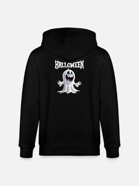 halloween, fantôme, fêter halloween - Veste à capuche bio CULTIVATOR Stanley/Stella Unisexe - noir
