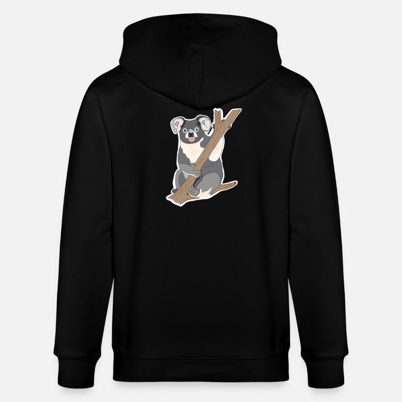 Koala Koala Ours - Veste à capuche bio CULTIVATOR Stanley/Stella Unisexe - noir