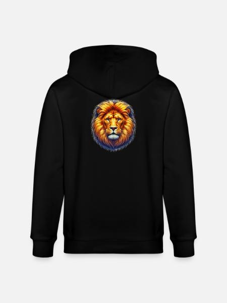 Lion - Stanley/Stella CULTIVATOR Unisex Organic Hooded Jacket - black