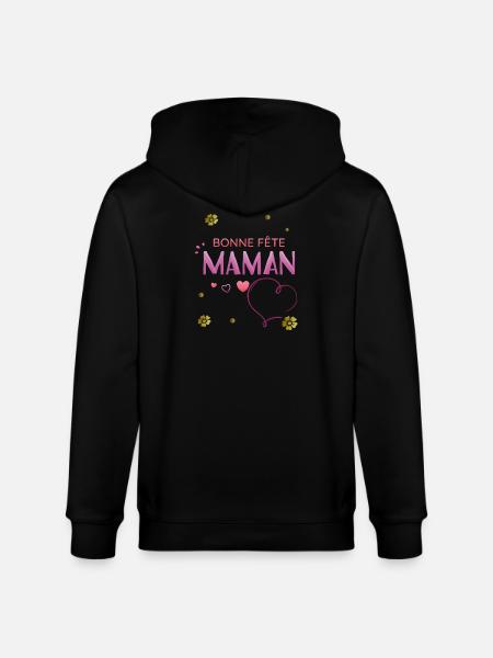 Bonne Fête Maman - Veste à capuche bio CULTIVATOR Stanley/Stella Unisexe - noir