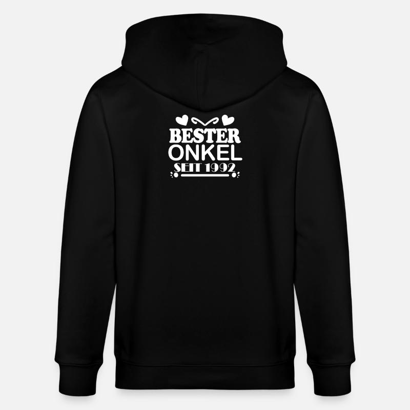 Bester Onkel seit 1992 - Stanley/Stella Unisex Bio-Kapuzenjacke CULTIVATOR - Schwarz