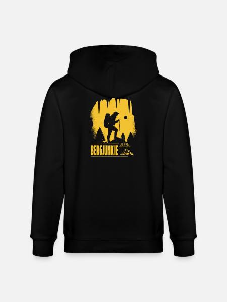 Bergjunkie - Stanley/Stella Unisex Bio-Kapuzenjacke CULTIVATOR - Schwarz