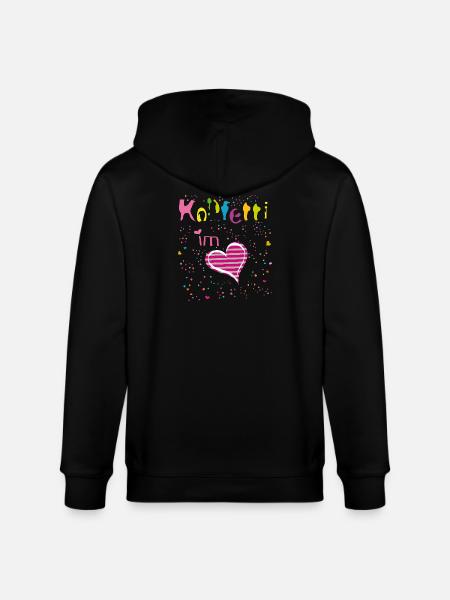 Konfetti im Herzen - Stanley/Stella Unisex Bio-Kapuzenjacke CULTIVATOR - Schwarz