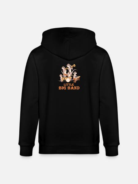 Meerkat Little Big Band - Stanley/Stella CULTIVATOR Unisex Organic Hooded Jacket - black