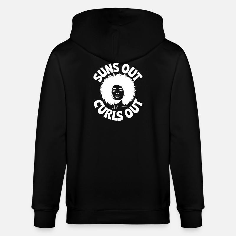 Soleils Out Boucles Out - Veste à capuche bio CULTIVATOR Stanley/Stella Unisexe - noir
