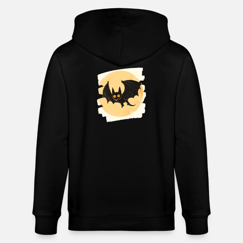 Fledermaus Retro - Stanley/Stella Unisex Bio-Kapuzenjacke CULTIVATOR  - Schwarz