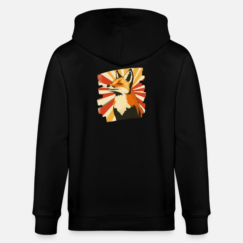 Fuchs - Stanley/Stella Unisex Bio-Kapuzenjacke CULTIVATOR  - Schwarz