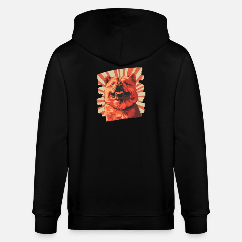 Chow Chow - Stanley/Stella Unisex Bio-Kapuzenjacke CULTIVATOR  - Schwarz