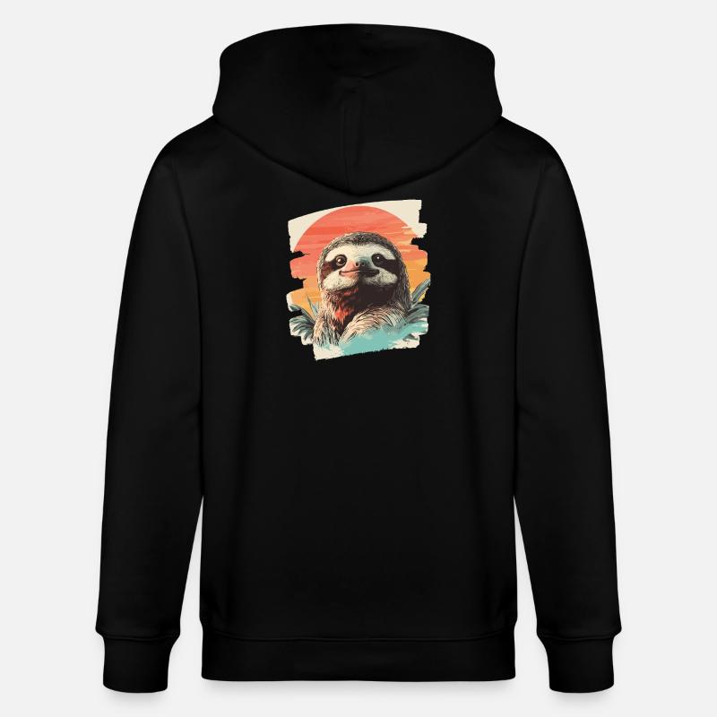 Faultier - Stanley/Stella Unisex Bio-Kapuzenjacke CULTIVATOR  - Schwarz