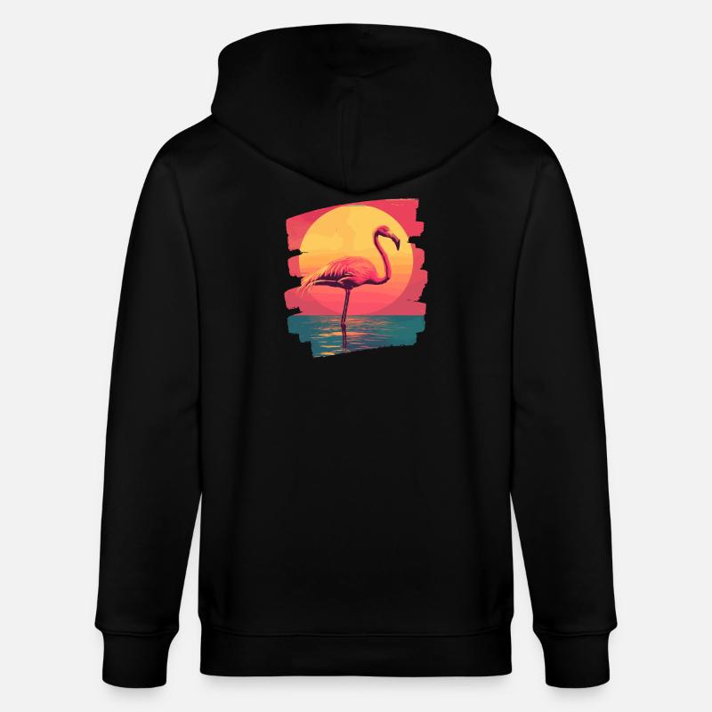 Flamingo - Stanley/Stella Unisex Bio-Kapuzenjacke CULTIVATOR  - Schwarz