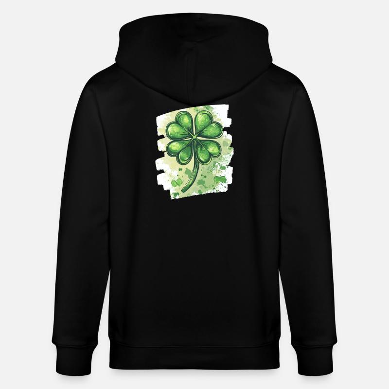 Trèfle de la Saint-Patrick - Veste à capuche bio CULTIVATOR Stanley/Stella Unisexe - noir