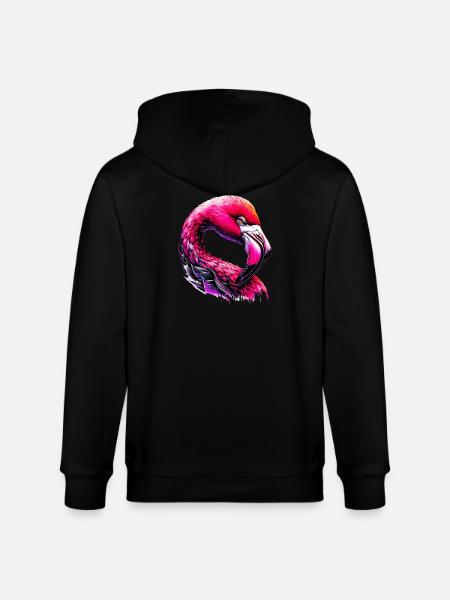 Flamingo - Stanley/Stella CULTIVATOR  Unisex Organic Hooded Jacket - black