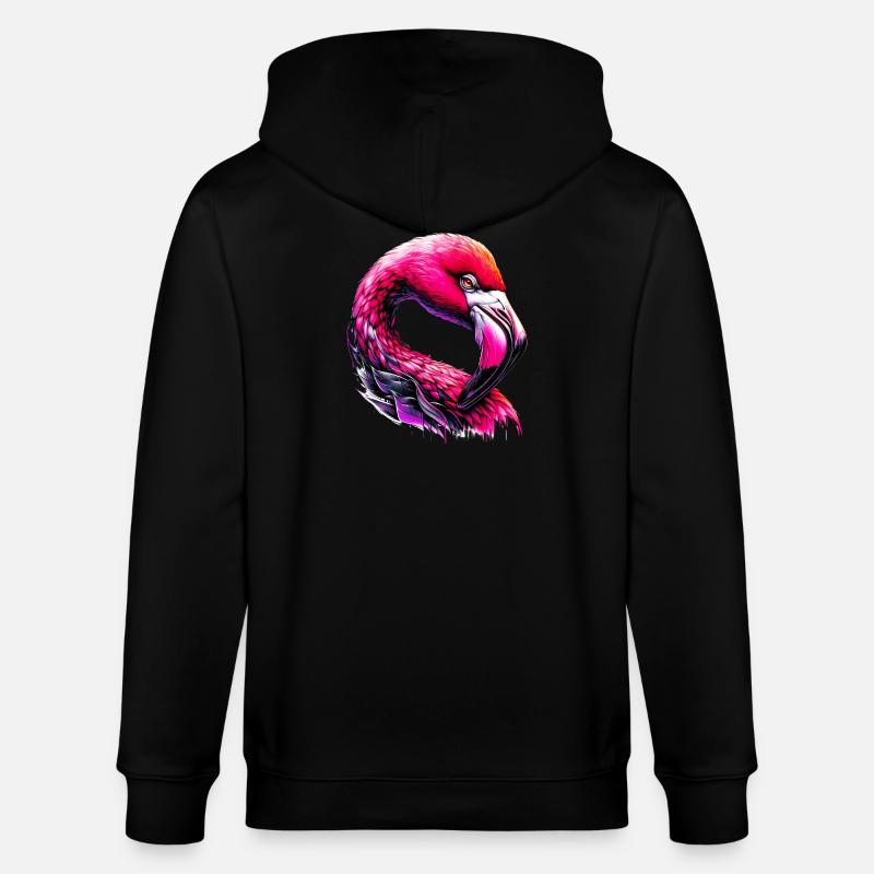 Flamingo - Stanley/Stella Unisex Bio-Kapuzenjacke CULTIVATOR  - Schwarz