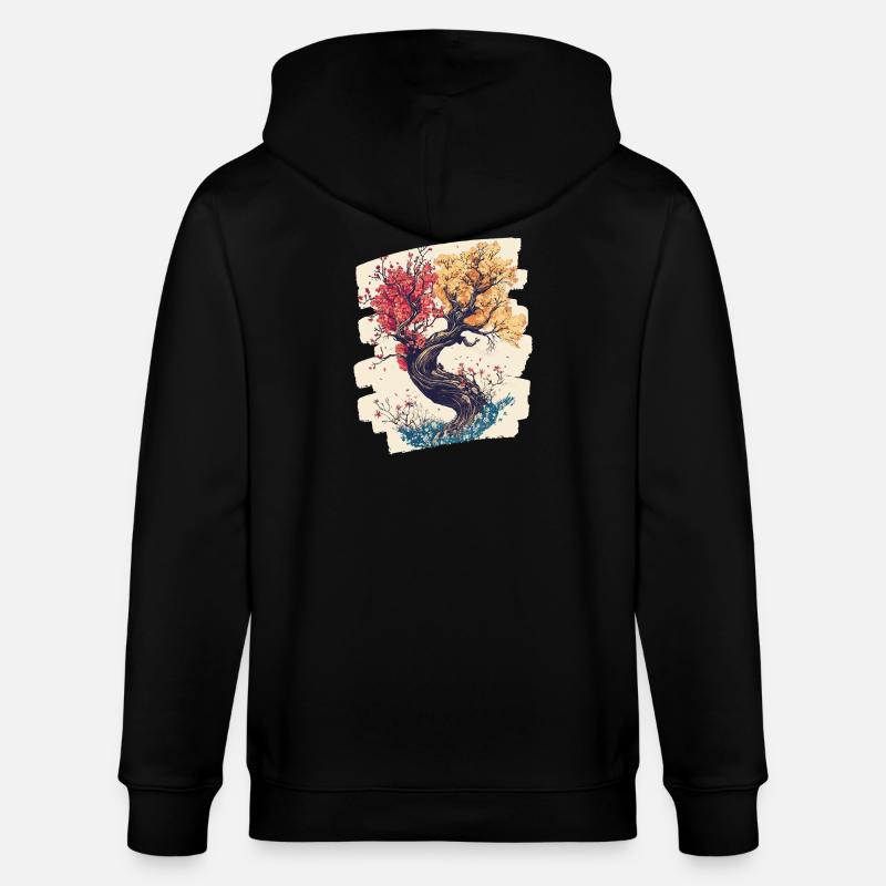 Spring Spring Beginning Flower Flowers - Stanley/Stella CULTIVATOR Unisex Organic Hooded Jacket - black
