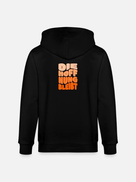 Christlich Die Hoffnung Bleibt Botschaft - Stanley/Stella Unisex Bio-Kapuzenjacke CULTIVATOR  - Schwarz