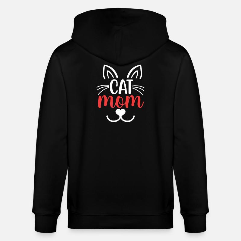 Katzen-Mama - Stanley/Stella Unisex Bio-Kapuzenjacke CULTIVATOR - Schwarz