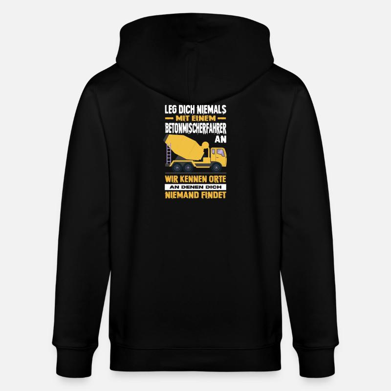 Strassenbau Geschenk Strassenbauer Baustelle - Stanley/Stella Unisex Bio-Kapuzenjacke CULTIVATOR  - Schwarz
