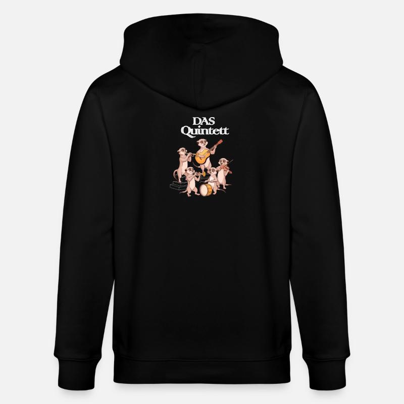 Das Quintett - Erdmännchen Orchester - Stanley/Stella Unisex Bio-Kapuzenjacke CULTIVATOR  - Schwarz