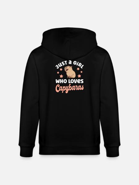 Capybara Wasserschwein - Stanley/Stella CULTIVATOR  Unisex Organic Hooded Jacket - black