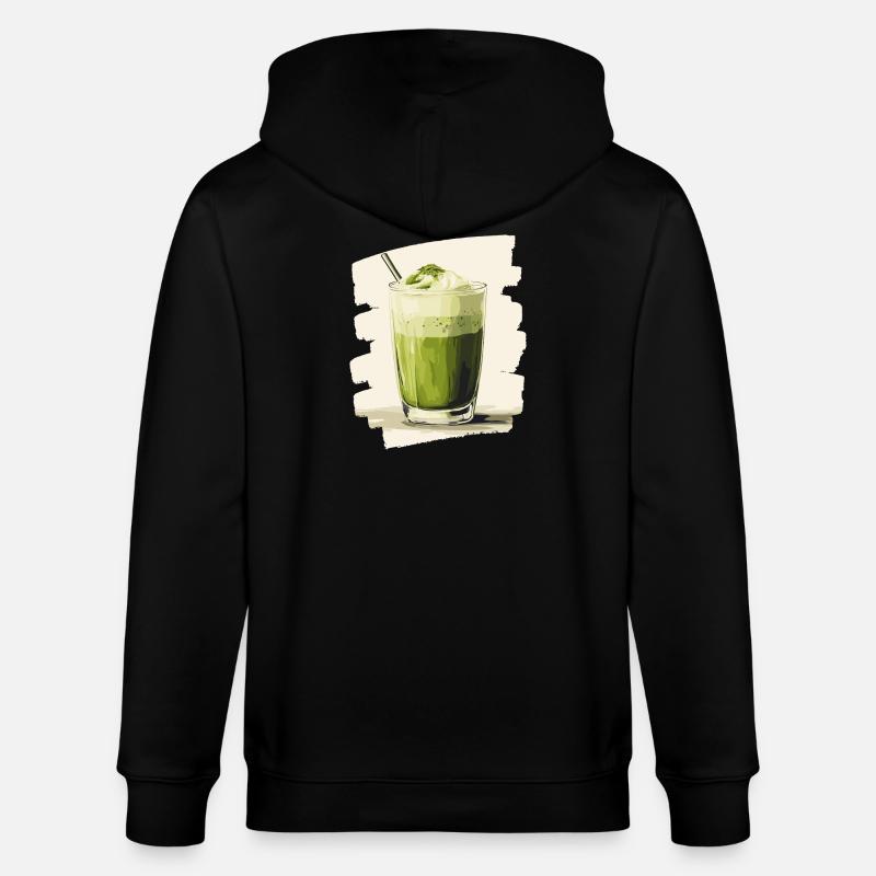 Matcha Latte Lover Thé vert - Veste à capuche bio CULTIVATOR Stanley/Stella Unisexe - noir