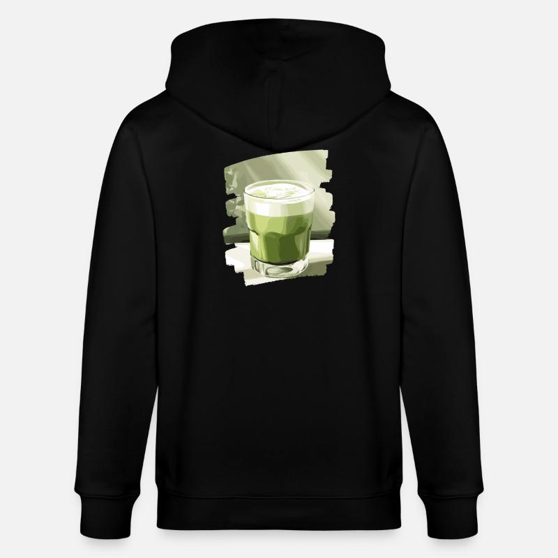 Matcha Latte Lover Thé vert - Veste à capuche bio CULTIVATOR Stanley/Stella Unisexe - noir