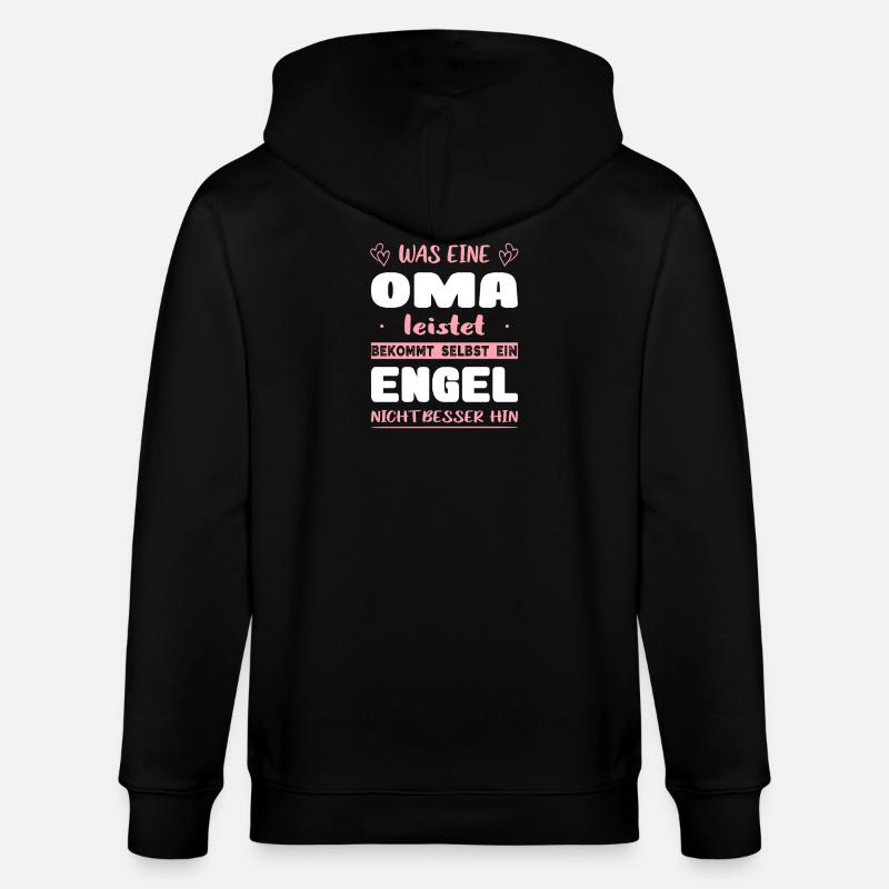 Oma Geschenke Weihnachtsgeschenke Großmutter - Stanley/Stella Unisex Bio-Kapuzenjacke CULTIVATOR  - Schwarz