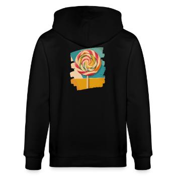 Sucette sucette bonbons bonbons - Veste à capuche bio CULTIVATOR Stanley/Stella Unisexe - noir - Dos - Anna (173cm)