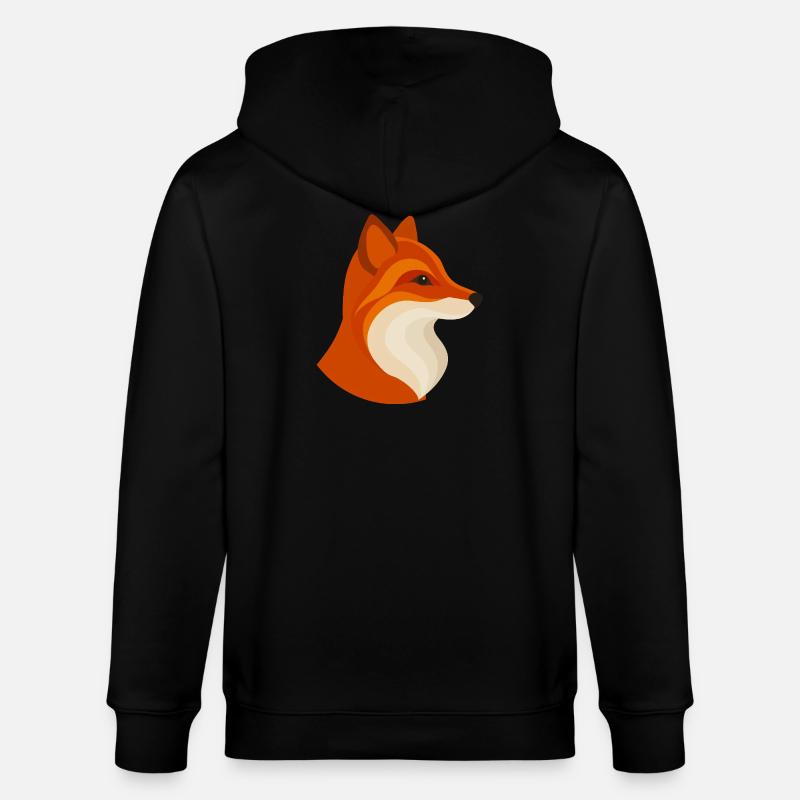 Renard moderne – géométrique et élégant - Veste à capuche bio CULTIVATOR Stanley/Stella Unisexe - noir
