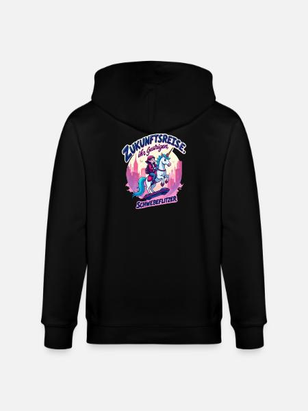 Zukunftritt mit Einhorn - Stanley/Stella Unisex Bio-Kapuzenjacke CULTIVATOR - Schwarz