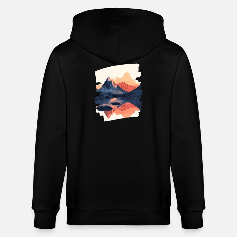 Berge Klettern Kletterer Wandern - Stanley/Stella Unisex Bio-Kapuzenjacke CULTIVATOR - Schwarz