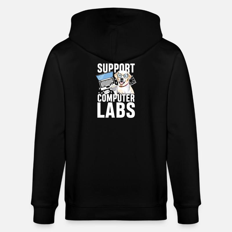 Support computer labs - Stanley/Stella Unisex Bio-Kapuzenjacke CULTIVATOR  - Schwarz