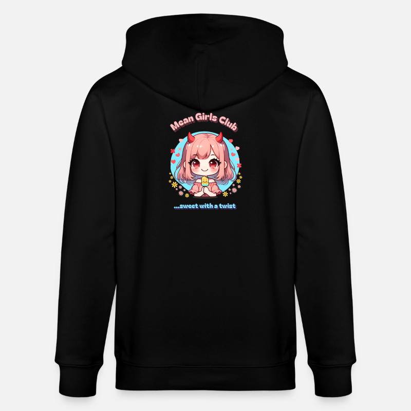 süßes Teufelchen gemeines Mädchen Kawaii Sommer - Stanley/Stella Unisex Bio-Kapuzenjacke CULTIVATOR  - Schwarz