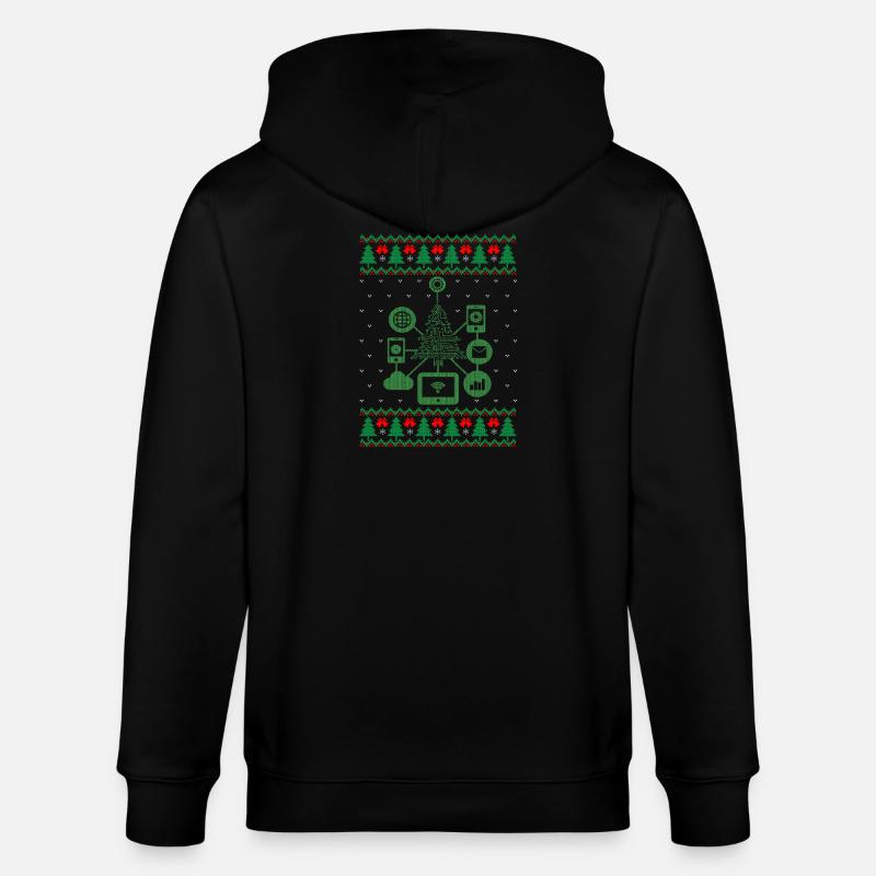 IT XMAS – Noël drôle de nerd - Veste à capuche bio CULTIVATOR Stanley/Stella Unisexe - noir