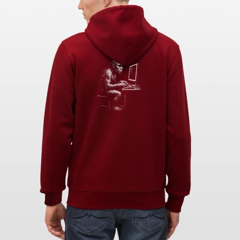 Digital Coder Homo Erectus gift Stanley/Stella CULTIVATOR  Unisex Organic Hooded Jacket