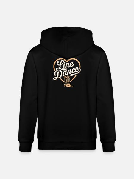 Country &amp; Line Dance Motif - Stanley/Stella CULTIVATOR  Unisex Organic Hooded Jacket - black