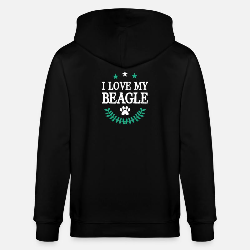 J’adore mon Beagle - Veste à capuche bio CULTIVATOR Stanley/Stella Unisexe - noir