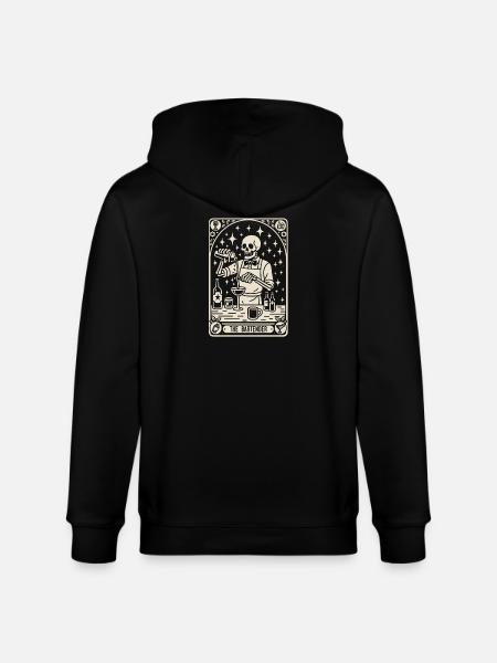 Bartender Barman The Bartender Tarot Cocktail - Stanley/Stella CULTIVATOR  Unisex Organic Hooded Jacket - black
