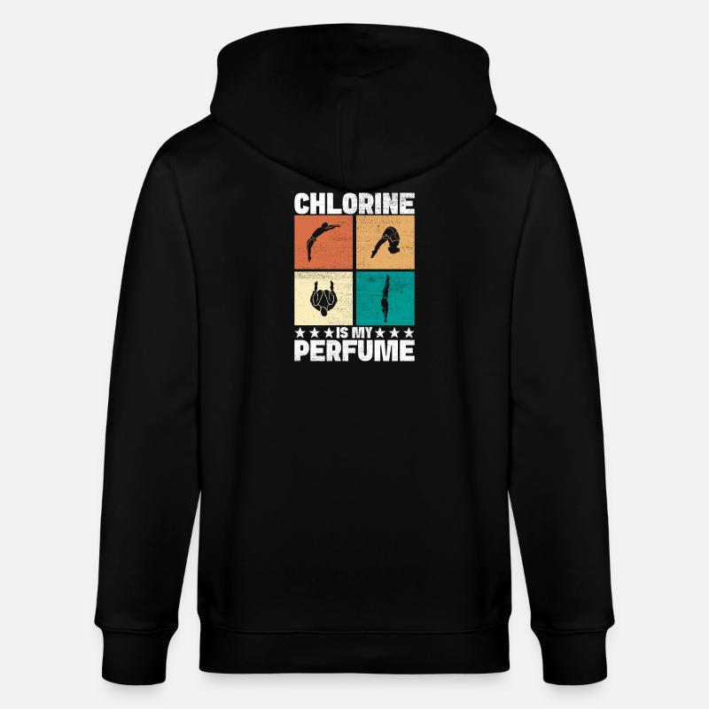 Kunstspringen Turmspringer Sprungbrett - Stanley/Stella Unisex Bio-Kapuzenjacke CULTIVATOR  - Schwarz