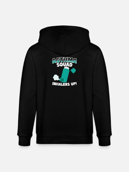 Asthma Squad Inhalers Up Asthmatics - Stanley/Stella CULTIVATOR  Unisex Organic Hooded Jacket - black