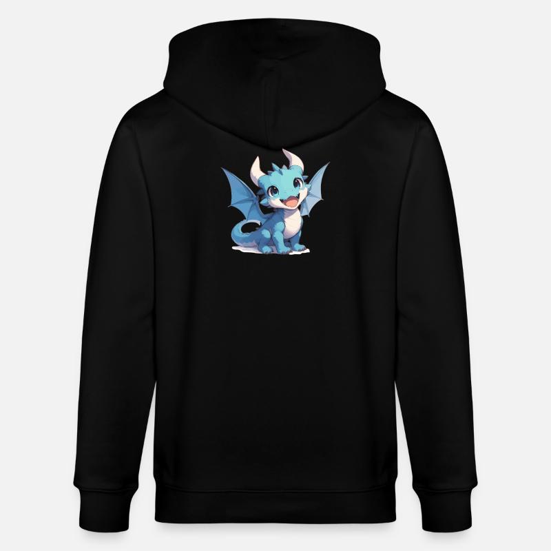 Drachen Drache - Stanley/Stella Unisex Bio-Kapuzenjacke CULTIVATOR  - Schwarz