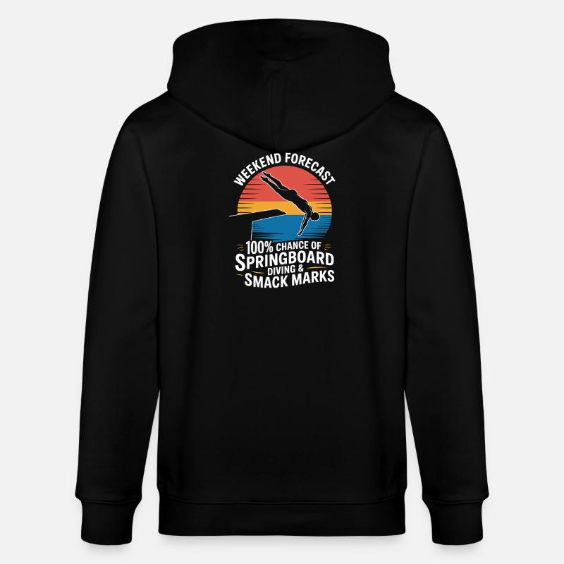 Kunstspringen Turmspringer Sprungbrett - Stanley/Stella Unisex Bio-Kapuzenjacke CULTIVATOR  - Schwarz